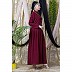 Collared Formal abaya- Maroon